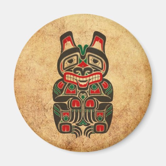  Rood en Groen Haida Spirit Beer Magneet (Voorkant)