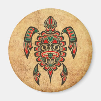Rood en Groen Haida Spirit Zee Schildpad Magneet