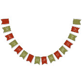 Rood en groen Happy Birthday Bunting banner (Alle)