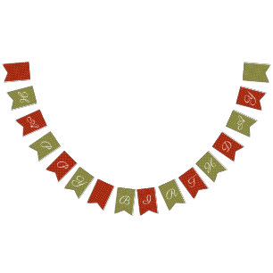 Rood en groen Happy Birthday Bunting banner