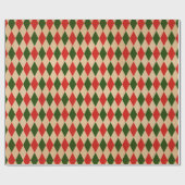 rood en groen Harlequin Patroon Cadeaupapier (Vlak)