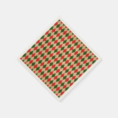 rood en groen Harlequin Patroon Servet (Hoek)