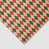 rood en groen Harlequin Patroon Tissuepapier (Detail)