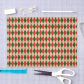 rood en groen Harlequin Patroon Tissuepapier (Craft)