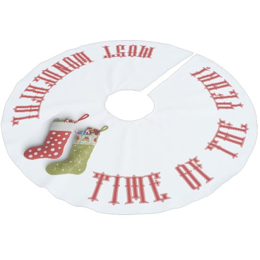 Rood en groen, heerlijkste tijd kerstboom rok (Gekanteld)