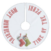 Rood en groen, heerlijkste tijd kerstboom rok (Voorkant)