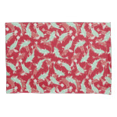 Rood en Groen Herhalend Motief | Koi vispatroon Kussensloop (Voorkant)