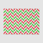 Rood en groen herringbone Pattern Kerstmis Tissuepapier (Voorkant)