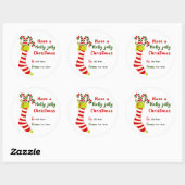 Rood en Groen Holly Jolly Christmas Gift Label (Vel)