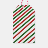 Rood en Groen Holly Kerstmis Cadeaulabel (Achterkant)