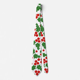 Rood en groen holly met kerst stropdas
