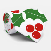 Rood en groen holly met kerst stropdas (Opgerold)