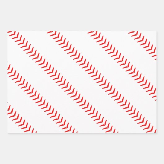 Rood en groen honkbal en kerstkerstmis inpakpapier vel (Voorkant 2)