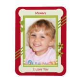 Rood en groen hou van je mama foto magneet (Verticaal)