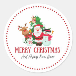 Rood en Groen Illustratie Kerst sticker