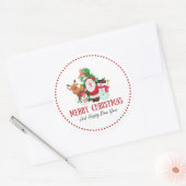 Rood en Groen Illustratie Kerst sticker (Envelop)