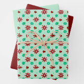  rood en groen inpakpapier vel (In situ)