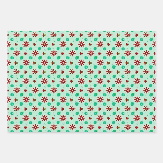 rood en groen inpakpapier vel (Voorkant)