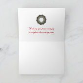 Rood en groen Kaleidoscope kerstfoto Feestdagen Kaart (Binnen)