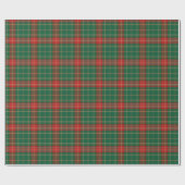 Rood en groen Kerst plaid Cadeaupapier (Vlak)