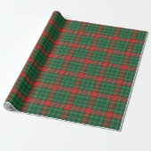 Rood en groen Kerst plaid Cadeaupapier (Uitgerold)