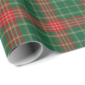 Rood en groen Kerst plaid Cadeaupapier (Rol Hoek)