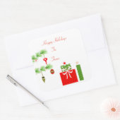 Rood en Groen Kerst sticker (Envelop)
