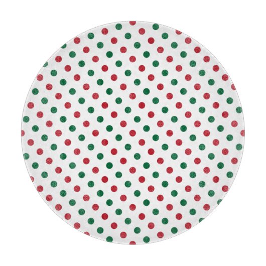Rood- en groen kerstbladervlek snijplank (Voorkant)