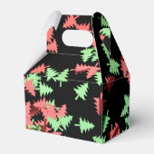 Rood en groen kerstbomen Pattern Favor Box Bedankdoosjes (Achterkant)