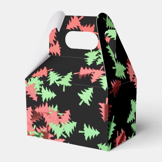 Rood en groen kerstbomen Pattern Favor Box Bedankdoosjes (Achterkant)