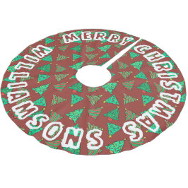 Rood en groen kerstboom patroon | familienaam kerstboom rok