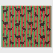 Rood- en Groen kerstcadeau voor feestjes Cadeaupapier (Vlak)