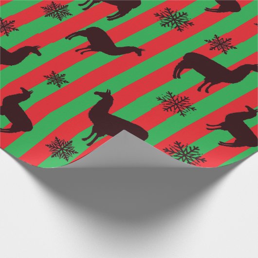 Rood- en Groen kerstcadeau voor feestjes Cadeaupapier (Hoek)