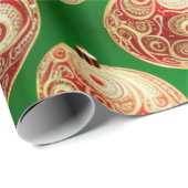 Rood en groen kerstcadeaupapier cadeaupapier (Rol Hoek)