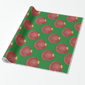 Rood en groen kerstcadeautje cadeaupapier (Uitgerold)