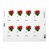 Rood en groen kerstcadeautje Label (Full Sheet)