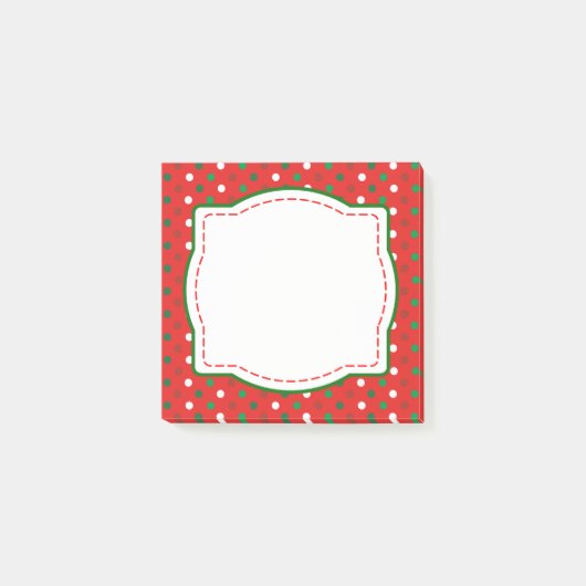 Rood- en Groen kerstcadeautje Post-it® Notes (Voorkant)