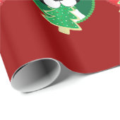 Rood en groen kerstcadeautje uit Boston Terrier Cadeaupapier (Rol Hoek)