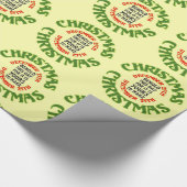 Rood en groen kerstfeest cadeaupapier (Hoek)