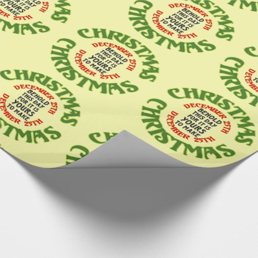 Rood en groen kerstfeest cadeaupapier (Hoek)