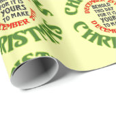 Rood en groen kerstfeest cadeaupapier (Rol Hoek)