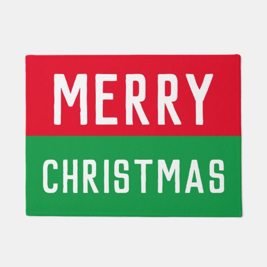 Rood en groen kerstfeest deurmat (Voorkant)