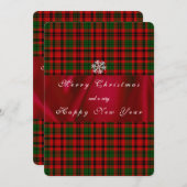 Rood en groen kerstfeest feestdagenkaart (Voorkant / Achterkant)
