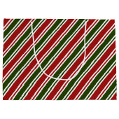 Rood en groen kerstfeest groot cadeauzakje (Achterkant)
