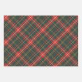 Rood en groen kerstfeest inpakpapier vel (Voorkant 3)