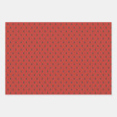 Rood en groen kerstfeest inpakpapier vel (Voorkant 2)