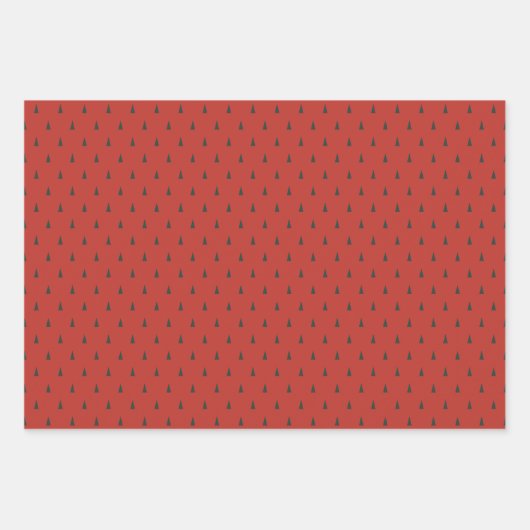 Rood en groen kerstfeest inpakpapier vel (Voorkant 2)