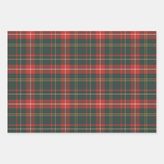 Rood en groen kerstfeest inpakpapier vel (Voorkant)