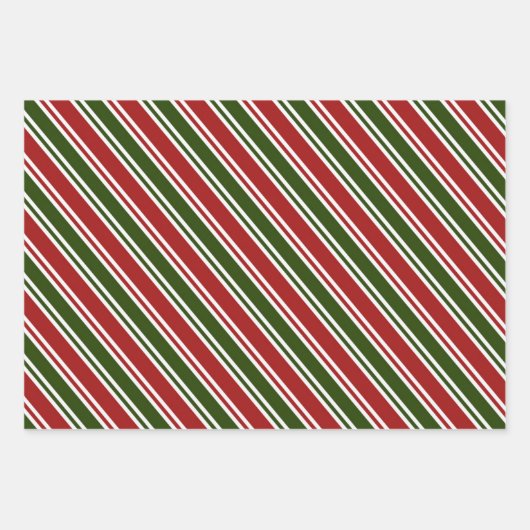 Rood en groen kerstfeest  inpakpapier vel (Voorkant 3)