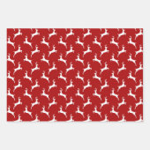 Rood en groen kerstfeest inpakpapier vel (Voorkant 3)